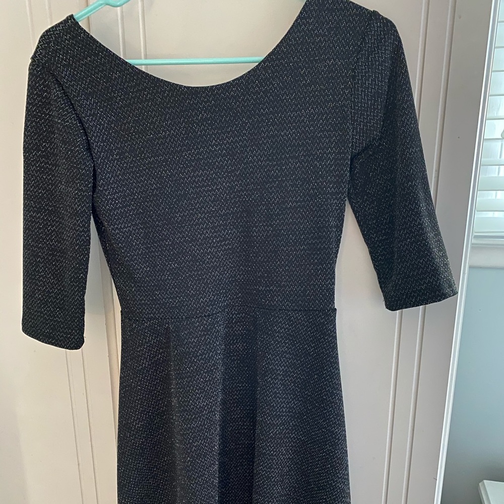 Black sparkly long sleeve dress